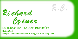 richard cziner business card